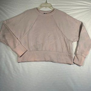 NIKE WOMENS MEDIUM CROP SWEATER‎ RN56323-CA#5553 PALE PINK